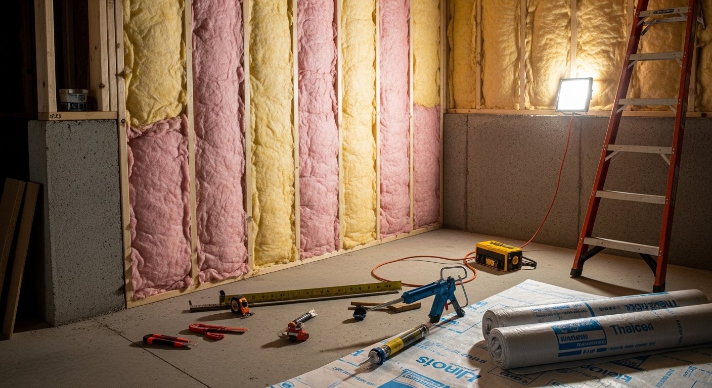 Basement Insulation Cost in Chicago Heights: Options for Concrete Walls