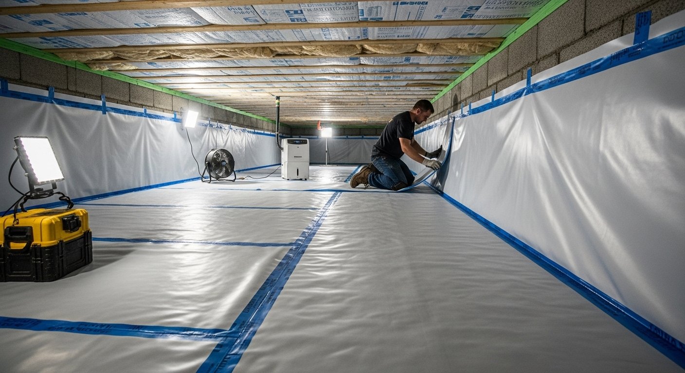 Crawl Space Insulation & Encapsulation work for improved comfort